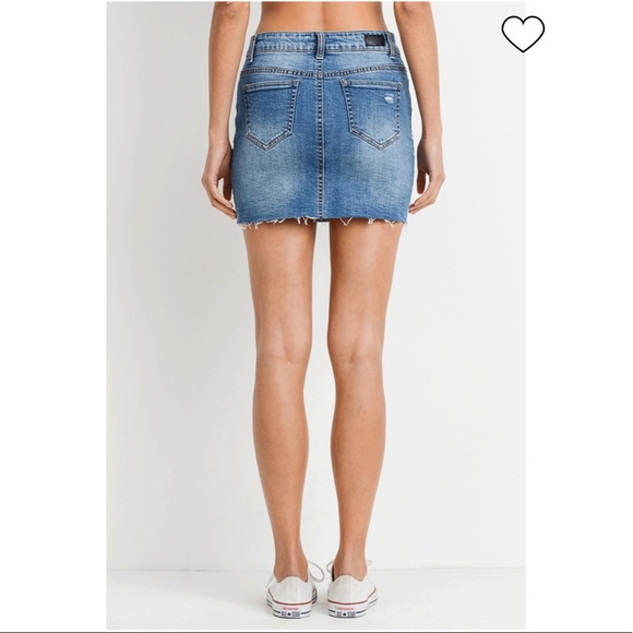 Black Label Ripped Jean Skirt - Picture 2 of 8